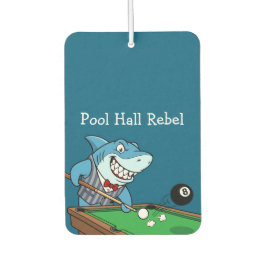 Funny Pool Hall Rebel Billiards Theme Men's Car Autolufterfrischer