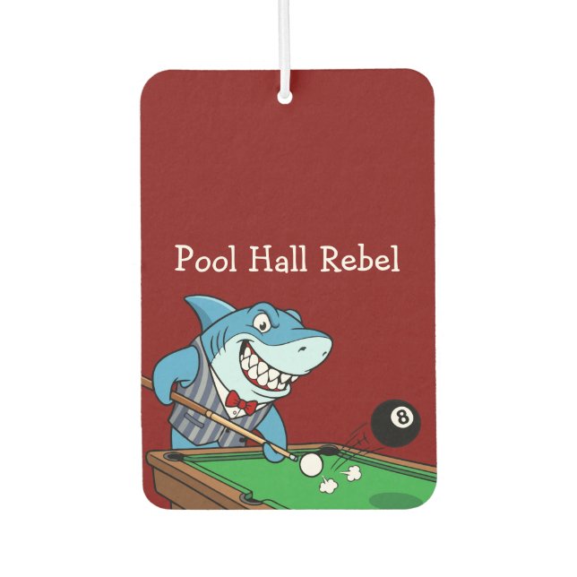 Funny Pool Hall Rebel Billiards Theme Men's Car Autolufterfrischer (Vorderseite)