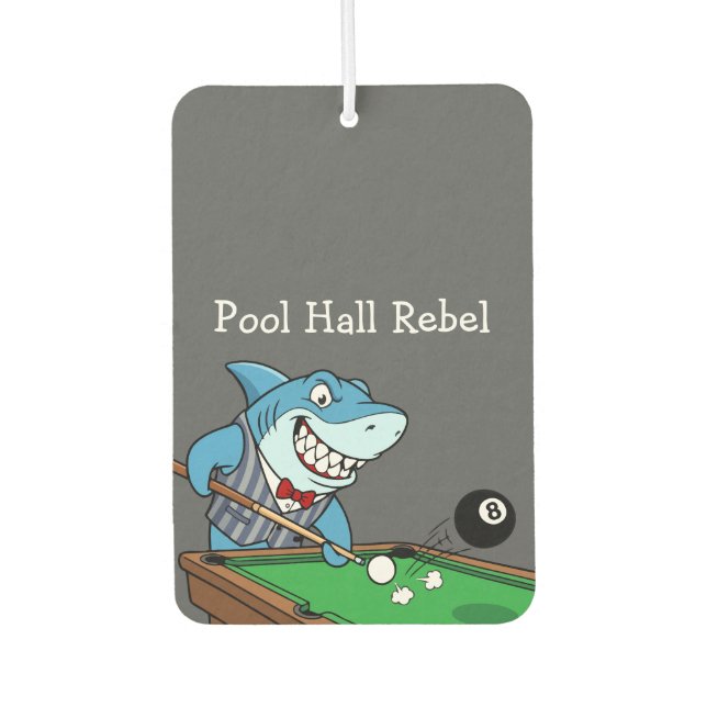 Funny Pool Hall Rebel Billiards Theme Men's Car Autolufterfrischer (Vorderseite)