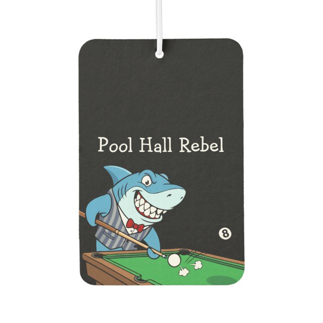 Funny Pool Hall Rebel Billiards Theme Men's Car Autolufterfrischer (Vorderseite)
