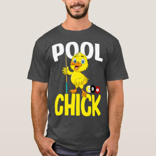 Funny Pool Kick 8 Ball Frauen Niedlich Billard Lad T-Shirt
