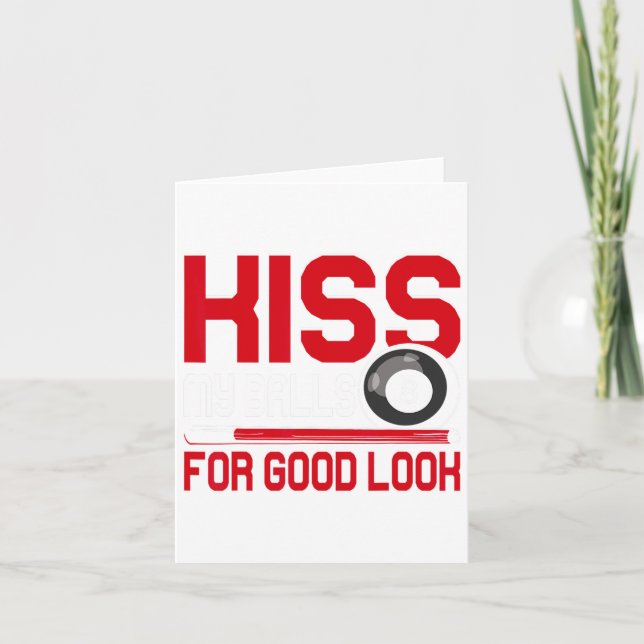 Funny Pool Player - Billard 8-Ball Shirt - Für Män Karte (Vorderseite)