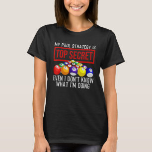 Funny Pool Player Billard für Damen Spielplan T-Shirt