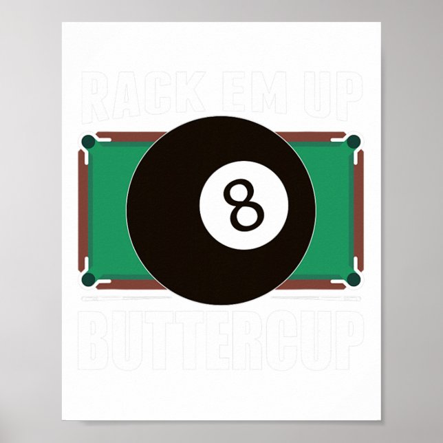 Funny Pool Player Billiard Geschenkrampe Em Up Poster (Vorne)