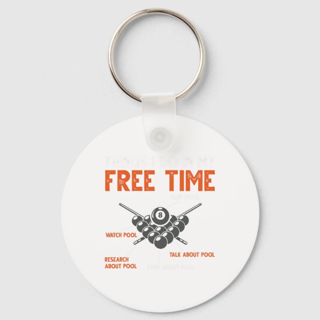 Funny Pool Player Billiard Play Pool Pool Schlüsselanhänger (Vorderseite)