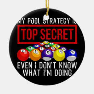 Funny Pool Player Billiards Geschenk für Männer Fr Keramik Ornament