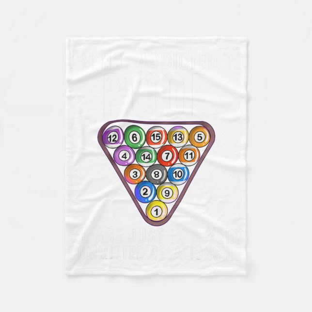 Funny Pool Player Geschenk für Männer Cool an Bi. Fleecedecke (Vorderseite)