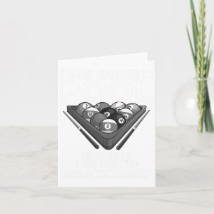 Funny Pool Player Geschenk für Männer Cool an Bi. Karte