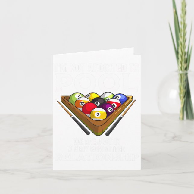 Funny Pool Player Geschenk für Männer Cool an Bi. Karte (Vorderseite)