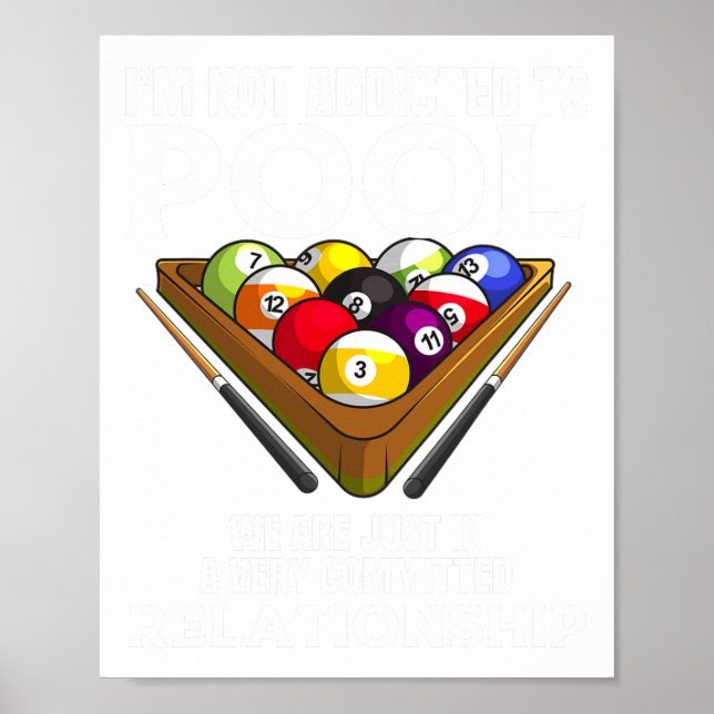 Funny Pool Player Geschenk für Männer Cool an Bi. Poster (Vorne)