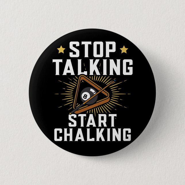 Funny Pool Player Zitat Billard Sport Button (Vorderseite)