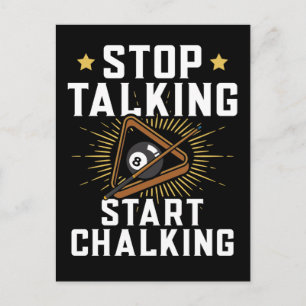 Funny Pool Player Zitat Billard Sport Postkarte