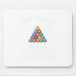 Funny Pool Player Zitat Billiard Stopp Sprechen St Mousepad