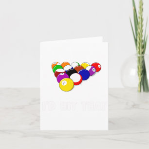 Funny Pool Quote Id trifft, dass Billiards Player  Karte