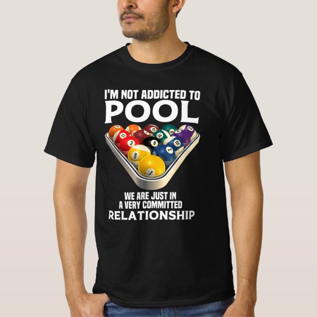Funny Pool Rack Billiards angenommen T-Shirt (Vorderseite)