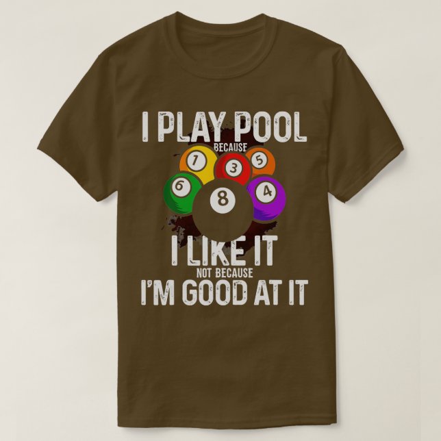 Funny Pool s für Men Plus Größe Billiard Tee für W (Design vorne)