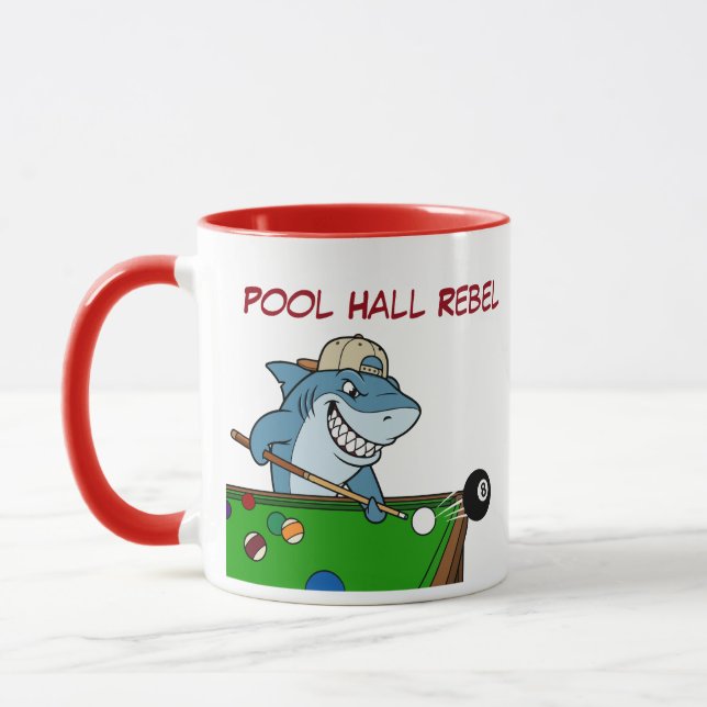 Funny Pool Shark Pool Hall Rebel Coffee Mugs Tasse (Links)
