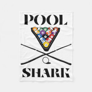 Funny Pool Shark Shirt Art Billard und Pool Fleecedecke
