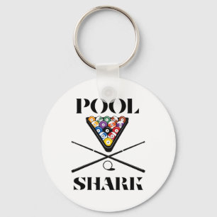 Funny Pool Shark Shirt Art Billard und Pool Schlüsselanhänger