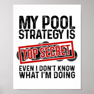 Funny Pool Spieler Billiards Geschenk für Männer F Poster