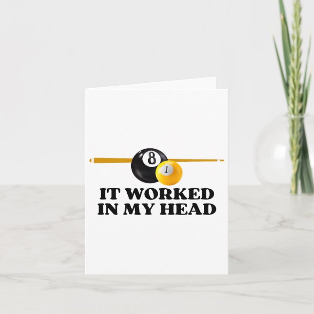 Funny Pool Stick Pool Billard Karte (Vorderseite)