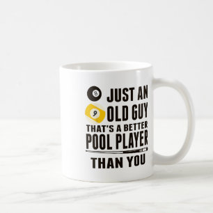 Funny Pool T Shirt nur ein alter Typ Billard Gesch Kaffeetasse