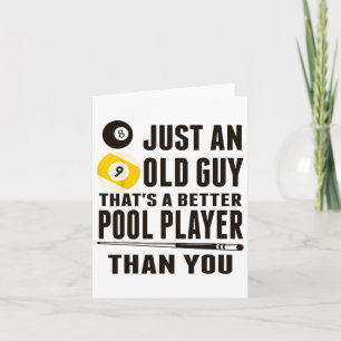 Funny Pool T Shirt nur ein alter Typ Billard Gesch Karte