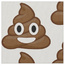 funny poop emoji fabric