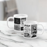 Funny Pop Großvater FotoCollage Kaffeetasse<br><div class="desc">Großvater ist für alte Männer, also ist er Pop! Dieses phantastische Zitat & Foto Tasse ist perfekt für Vatertag, Geburtstag, oder zu feiern, einen neuen Großvater oder Großvater zu sein. Design zeigt das Sprichwort "Pop, denn Großvater ist für alte Typ" in schwarzer Schrift, in einer Collage Layout mit sieben Ihrer...</div>