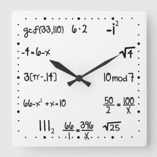 Funny Pop Quiz Math Genius Quadratische Wanduhr