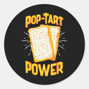 Funny Pop Tart Power Runder Aufkleber