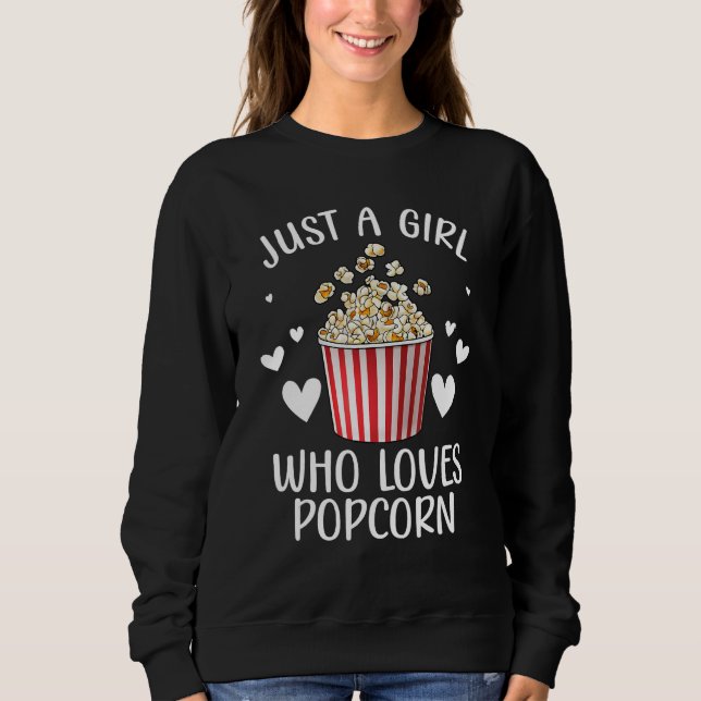 Funny Popcorn Kunst, Dichtung und Musik Sweatshirt (Vorderseite)
