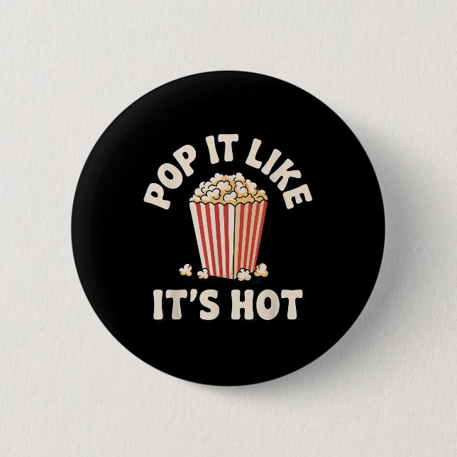 Funny Popcorn Kunst für Männer Frauen Kinder Pop C Button (Vorderseite)