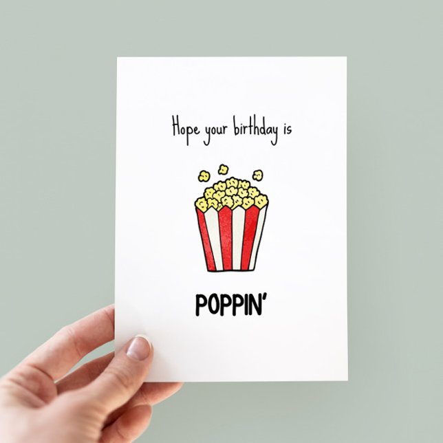 Funny Popcorn Pun Birthday Card (Von Creator hochgeladen)