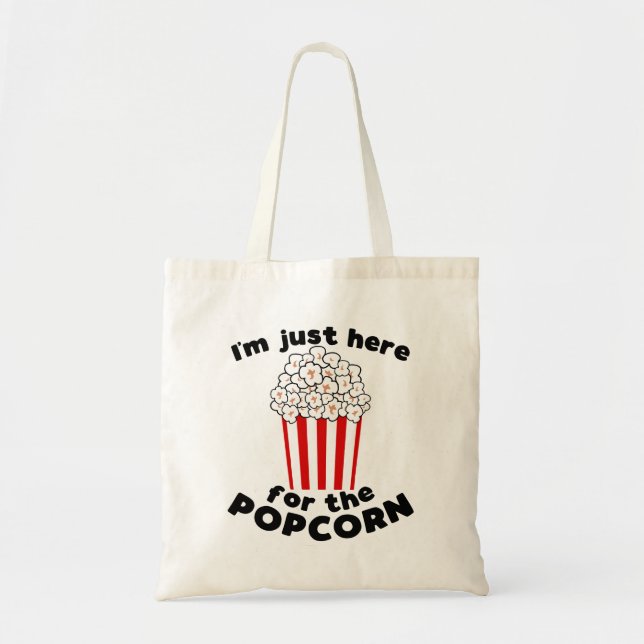 Funny Popcorn Tote Bag Tragetasche (Vorne)