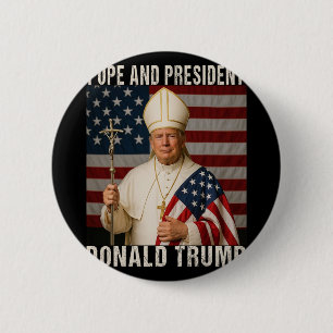 Funny Pope Trump und Präsident Donald Trump Button
