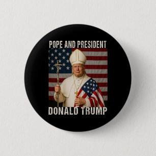 Funny Pope Trump und Präsident Donald Trump Button