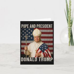 Funny Pope Trump und Präsident Donald Trump Karte