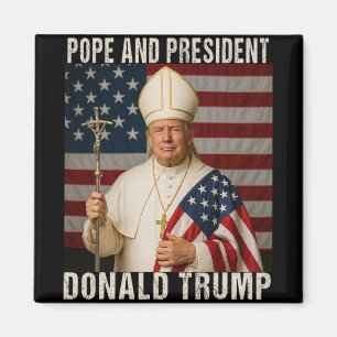Funny Pope Trump und Präsident Donald Trump Magnet