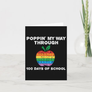 Funny Poppin meinen Weg durch 100 Tage der Schule  Karte