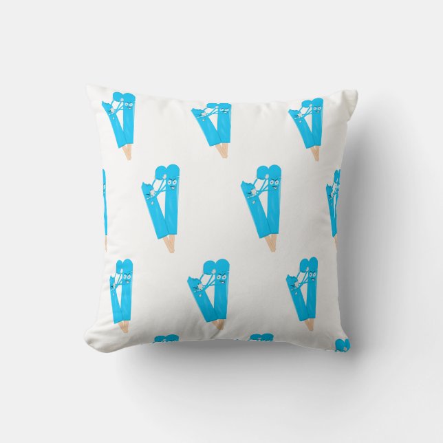 Funny Popsicle Pattern Illustration Kissen (Vorderseite)