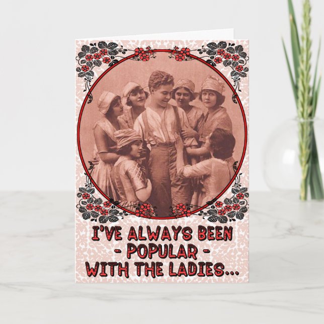Funny "Popular" Vintage Retro-Hochzeitstag Karte (Vorderseite)