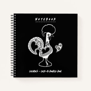 Funny portugiesisches Rooster Moderne Silhouette Notizbuch