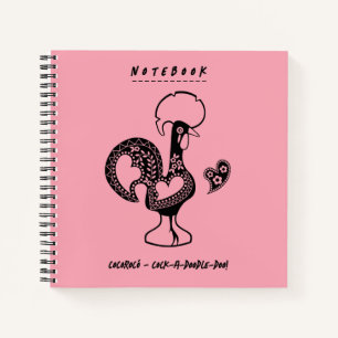 Funny portugiesisches Rooster Moderne Silhouette Notizbuch