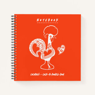 Funny portugiesisches Rooster Moderne Silhouette Notizbuch