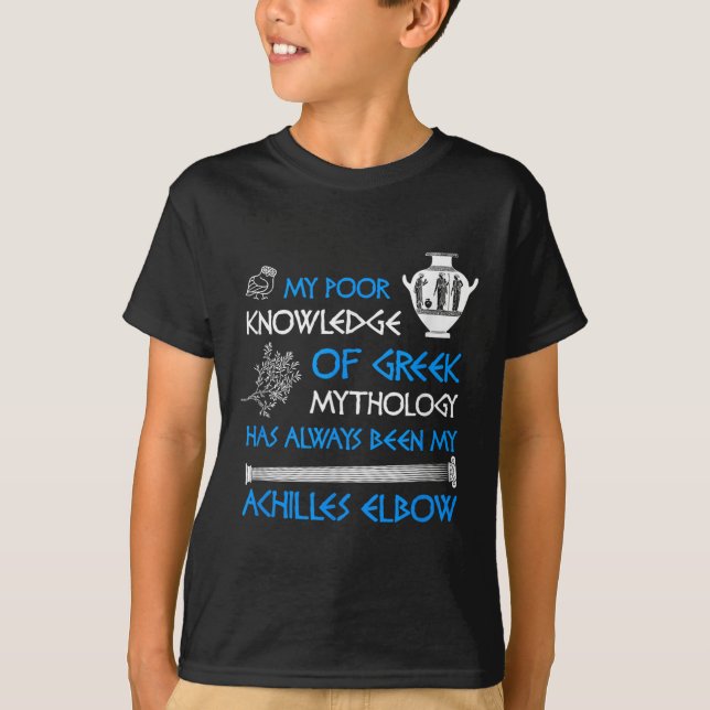 Funny Pose Knowledge Grithology Achilles T-Shirt (Vorderseite)