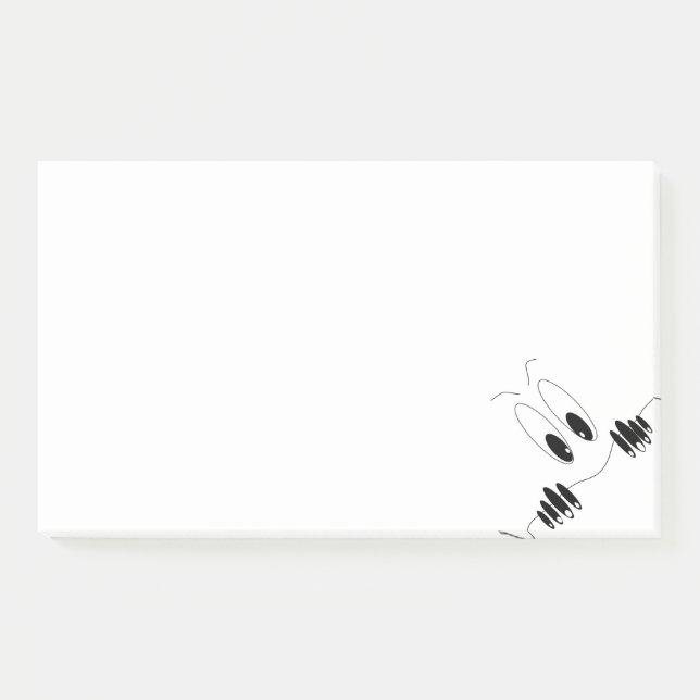 Funny Post it Notes mit Neugier Augen Post-it Klebezettel (Vorderseite)