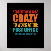 Funny Post Office Worker Crazy Postarbeiter, Mail