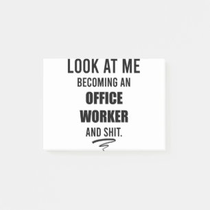 Funny Post T - Shirt Office Party Post-it Klebezettel