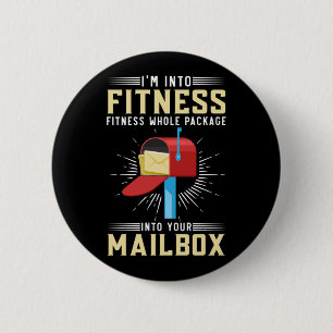 Funny Postal Fitness Postman Button